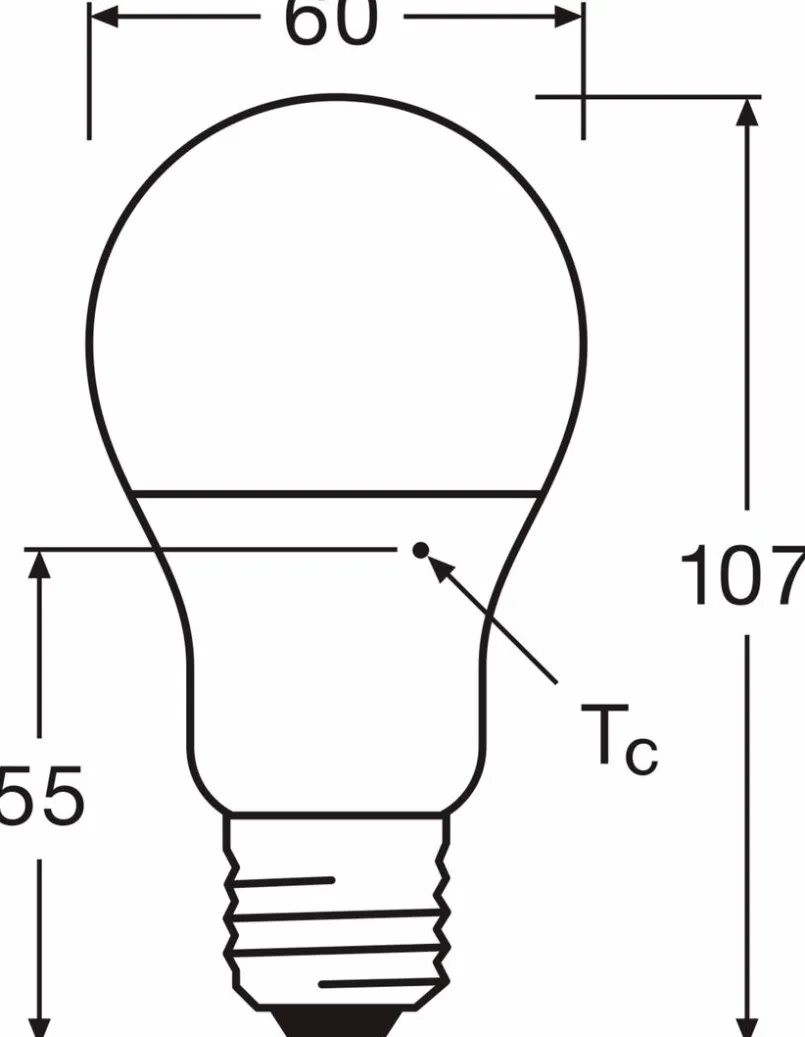 Osram E27-LED-Birne E27/8 Watt/Energie F Weiß