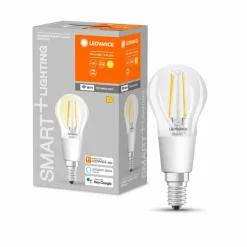 E14|Leuchtmittel|LEDVANCE LED-Birnenform E14/4 Watt/Energie E Transparent