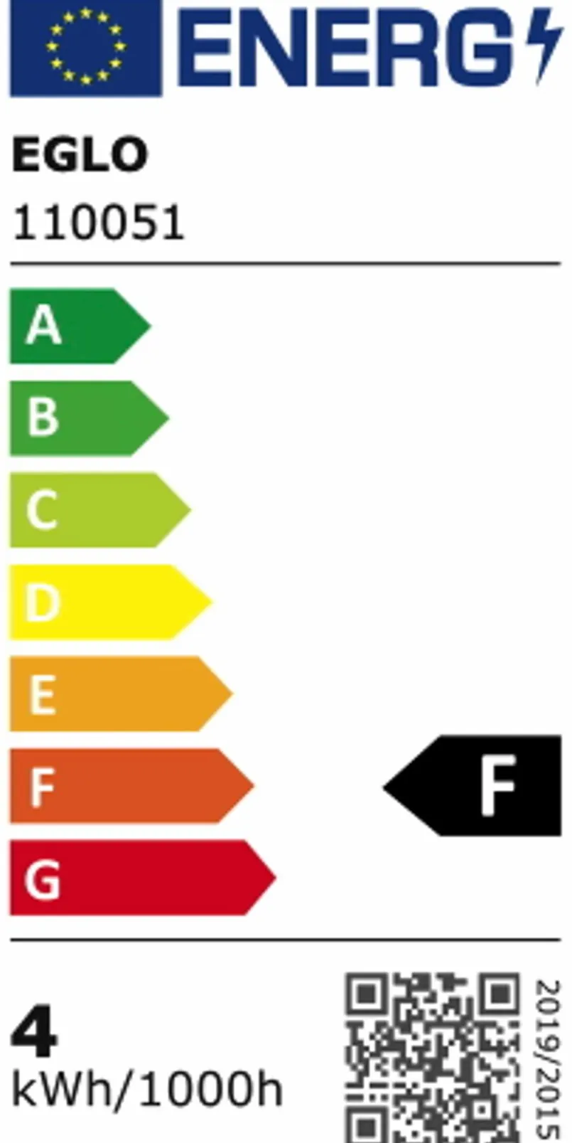 EGLO E27-LED-Birnenform E27/4 Watt/Energie F Braun