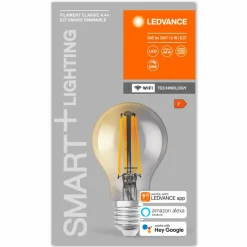LEDVANCE Leuchtmittel|E27-LED-Birnenform E27/6 Watt/Energie F Grau