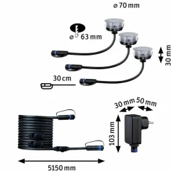 LED-Bodeneinbauleuchte Plug&Shine<Paulmann Clearance
