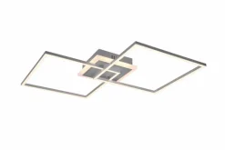 Reality Leuchten Deckenleuchten-LED-Deckenleuchte Arribo Nickel matt