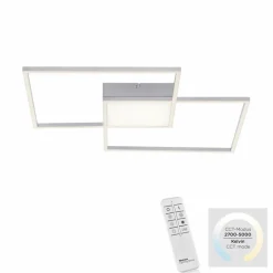 JUST LIGHT. Deckenleuchten-LED-Deckenleuchte Asmin Silber