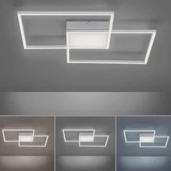 JUST LIGHT. Deckenleuchten-LED-Deckenleuchte Asmin Silber
