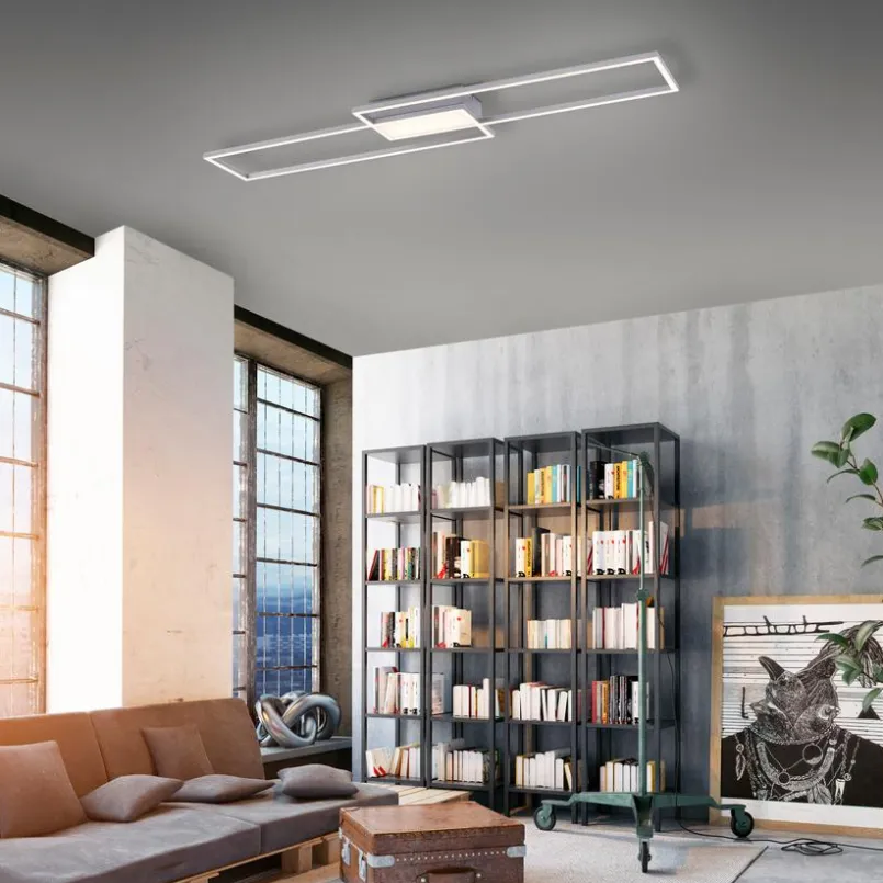 JUST LIGHT. Deckenleuchten-LED-Deckenleuchte Asmin Silber