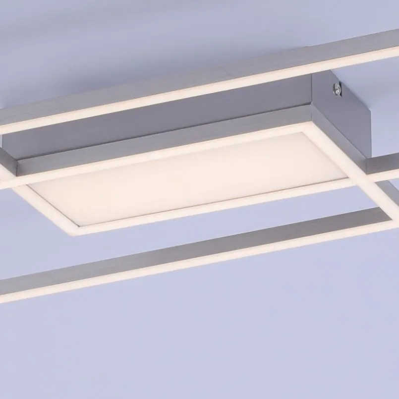 JUST LIGHT. Deckenleuchten-LED-Deckenleuchte Asmin Silber