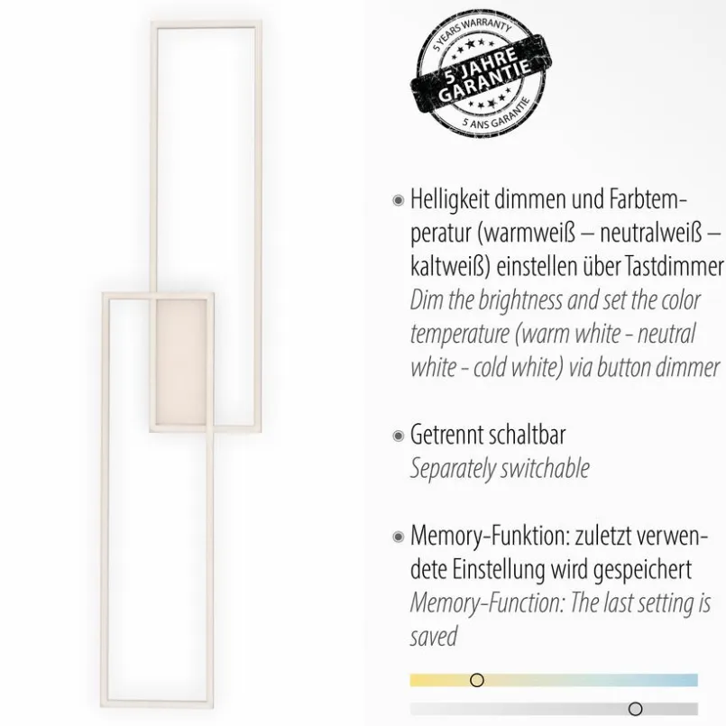 JUST LIGHT. Deckenleuchten-LED-Deckenleuchte Asmin Silber