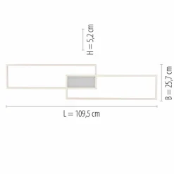 JUST LIGHT. Deckenleuchten-LED-Deckenleuchte Asmin Silber