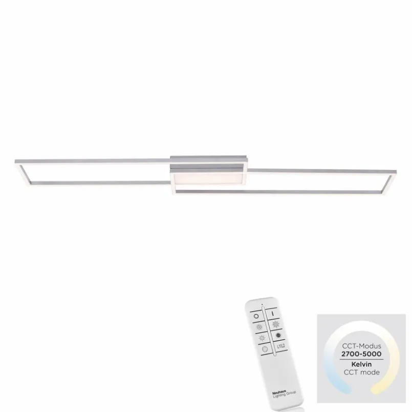 JUST LIGHT. Deckenleuchten-LED-Deckenleuchte Asmin Silber