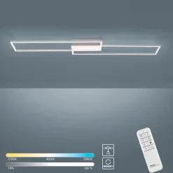 JUST LIGHT. Deckenleuchten-LED-Deckenleuchte Asmin Silber