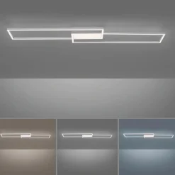 JUST LIGHT. Deckenleuchten-LED-Deckenleuchte Asmin Silber