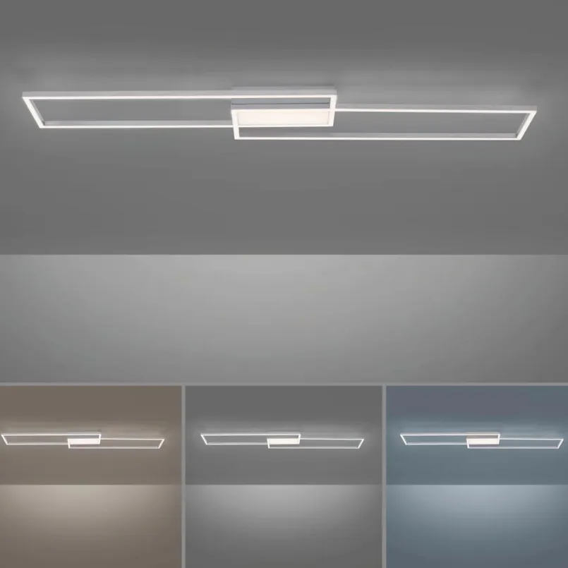 JUST LIGHT. Deckenleuchten-LED-Deckenleuchte Asmin Silber