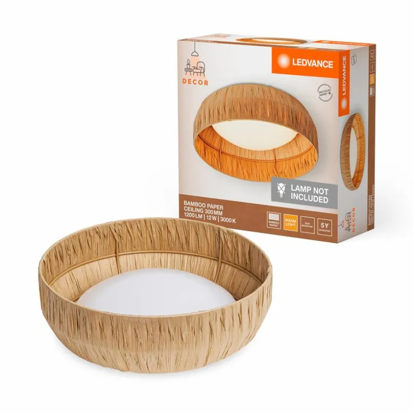 Deckenleuchten|LEDVANCE LED-Deckenleuchte Bamboo Paper Braun