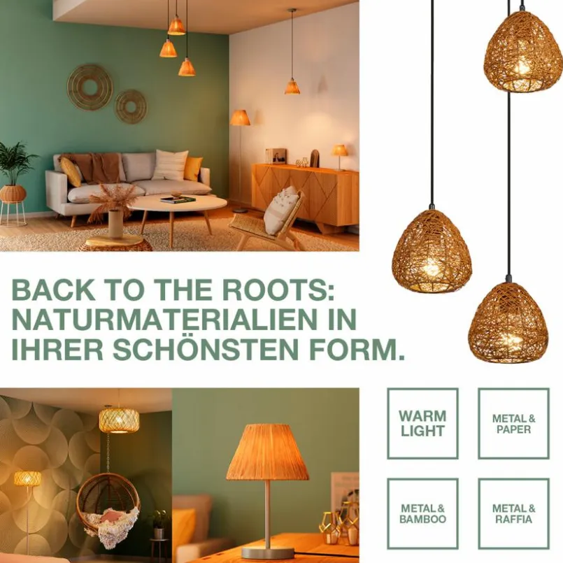 Deckenleuchten|LEDVANCE LED-Deckenleuchte Bamboo Paper Braun