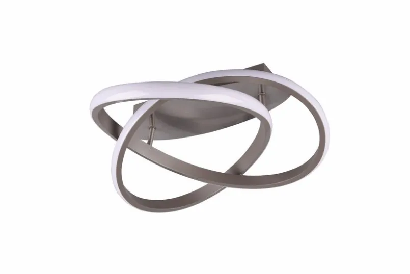 Deckenleuchten|Reality Leuchten LED-Deckenleuchte Course Nickel matt