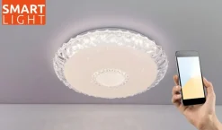 Deckenleuchten|Deckenleuchten|Globo LED-Deckenleuchte Eddie Weiß
