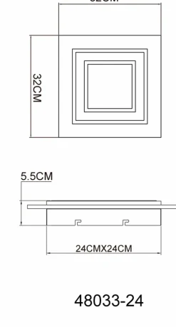 Deckenleuchten|Globo LED-Deckenleuchte Jayden Grau