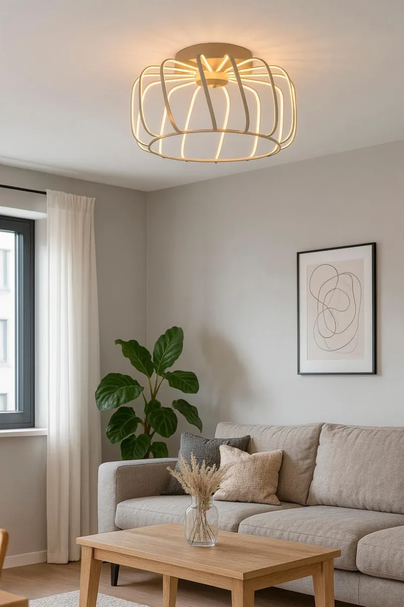 GeeTi Deckenleuchten-LED-Deckenleuchte Lucca Beige