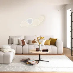 Deckenleuchten|SCHÖNER WOHNEN-Kollektion LED-Deckenleuchte Pebbles Weiß
