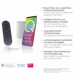 Q SMART HOME LIGHTS Deckenleuchten-LED-Deckenleuchte Q-Akustik Weiß