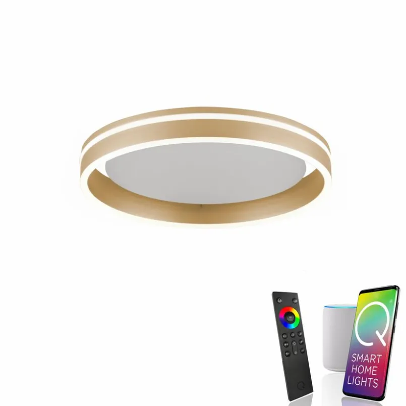 Deckenleuchten|Deckenleuchten|Q SMART HOME LIGHTS LED-Deckenleuchte Q-Vito Messing