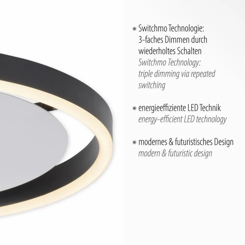 Deckenleuchten|JUST LIGHT. LED-Deckenleuchte Ritus Schwarz