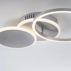 JUST LIGHT. Deckenleuchten-LED-Deckenleuchte Sevent Silber