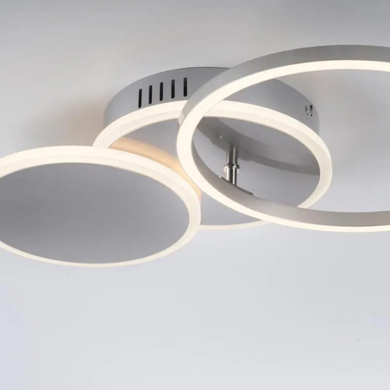 JUST LIGHT. Deckenleuchten-LED-Deckenleuchte Sevent Silber