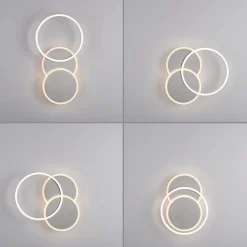 JUST LIGHT. Deckenleuchten-LED-Deckenleuchte Sevent Silber