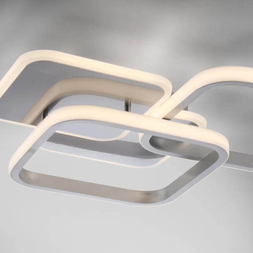 JUST LIGHT. Deckenleuchten-LED-Deckenleuchte Sevent Silber