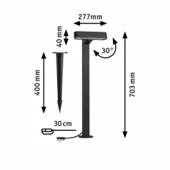 Wege- & Bodenleuchten|Wege- & Bodenleuchten|Paulmann LED-Erdspieß Plug & Shine Schwarz