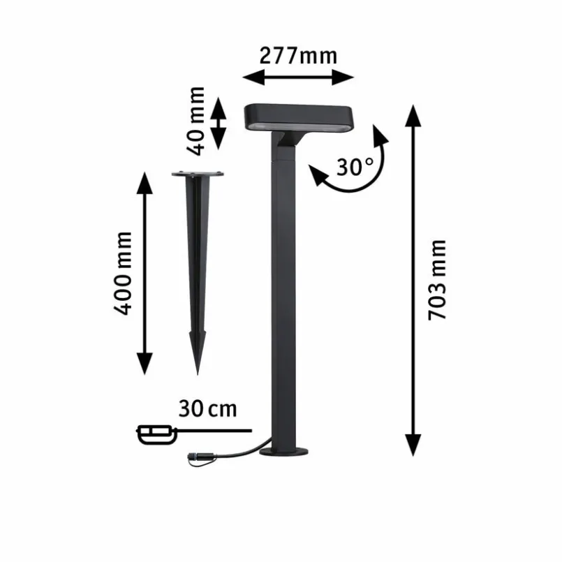 Wege- & Bodenleuchten|Wege- & Bodenleuchten|Paulmann LED-Erdspieß Plug & Shine Schwarz