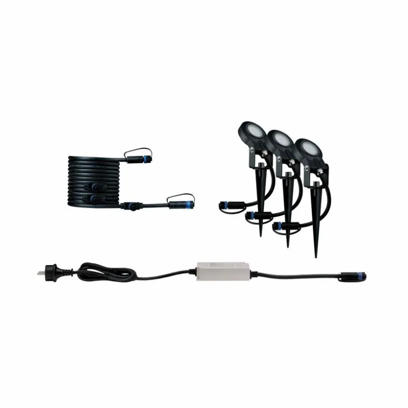 Paulmann Wege- & Bodenleuchten|Wege- & Bodenleuchten-LED-Erdspieß Plug&Shine Schwarz