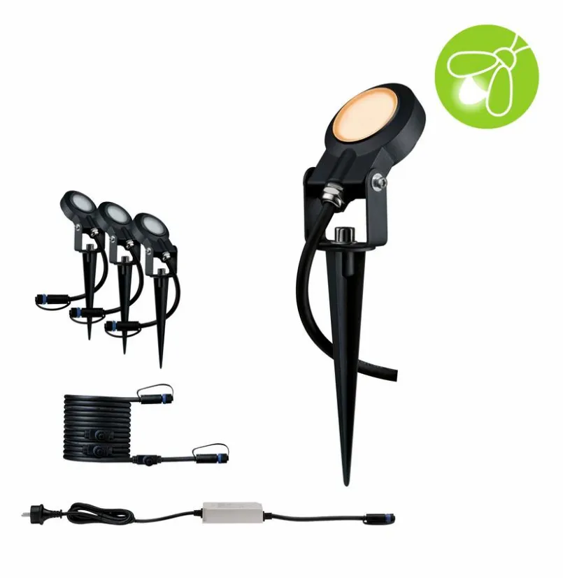 Paulmann Wege- & Bodenleuchten|Wege- & Bodenleuchten-LED-Erdspieß Plug&Shine Schwarz