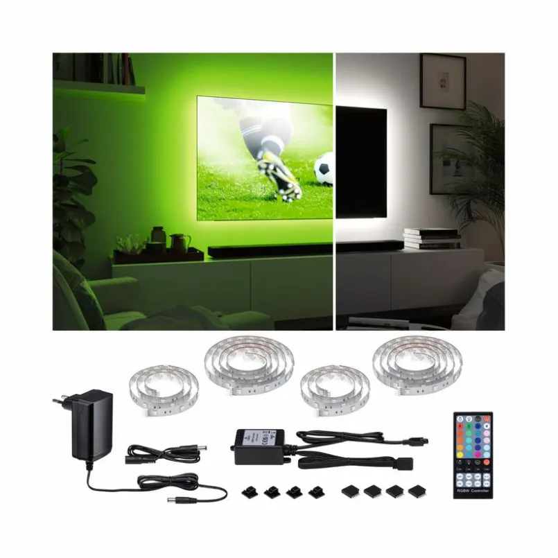 Paulmann Led-Stripes & Lichterketten-LED-Flexband MaxLED TV55 Set Silber