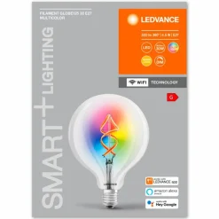 LEDVANCE Leuchtmittel|E27-LED-Globeform E27/4,5 Watt/Energie G Transparent