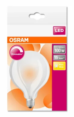 Osram E27-LED-Globeform, matt E27/11 Watt/Energie D Weiß