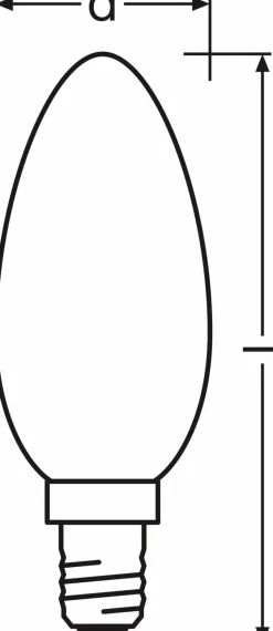 E14|Osram LED-Kerze E14/2,5 Watt/Energie B Transparent