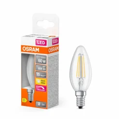 Osram E14-LED-Kerze E14/5,9 Watt/Energie D Transparent