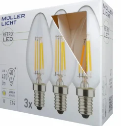 LED-Kerze E14/4 Watt/Energie E<MÜLLER-LICHT Online