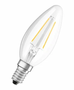 E14|Osram LED-Kerze E14/2,5 Watt/Energie F Transparent