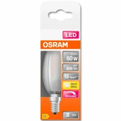 E14|Osram LED-Kerze matt E14/ 5,5Watt/ Energie E Weiß
