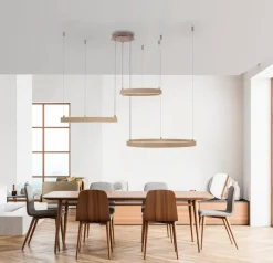JUST LIGHT. Pendelleuchten-LED-Pendelleuchte Anelli Sand