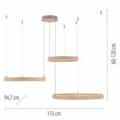 JUST LIGHT. Pendelleuchten-LED-Pendelleuchte Anelli Sand