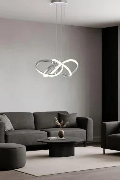 Pendelleuchten|GeeTi LED-Pendelleuchte Bandol Chrom