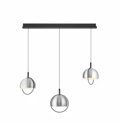 Pendelleuchten|Hell LED-Pendelleuchte Hoop Silber