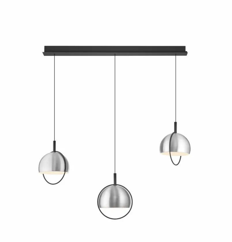 Pendelleuchten|Hell LED-Pendelleuchte Hoop Silber