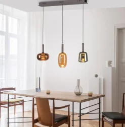 Pendelleuchten|JUST LIGHT. LED-Pendelleuchte Irides Coffee