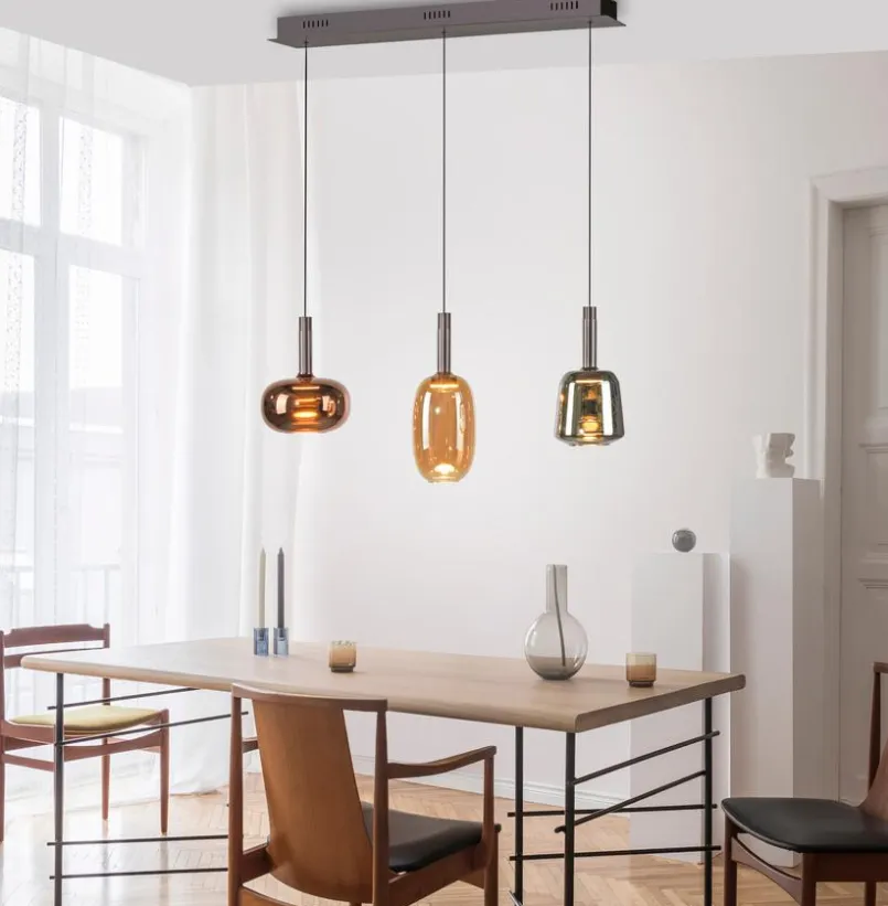 Pendelleuchten|JUST LIGHT. LED-Pendelleuchte Irides Coffee