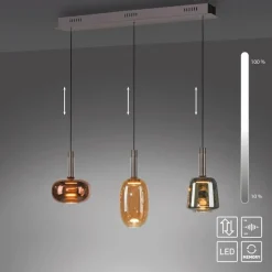 Pendelleuchten|JUST LIGHT. LED-Pendelleuchte Irides Coffee